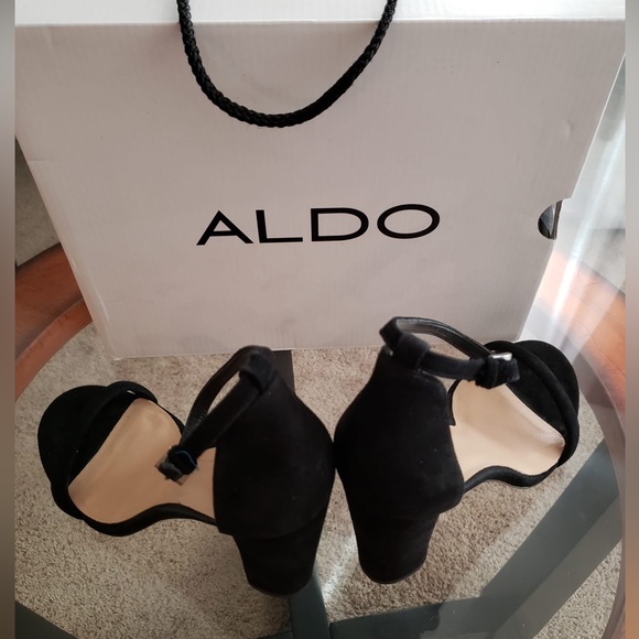 Aldo Shoes-CICCI-Block Heel Sandals-Size 8.5-BLK - Picture 3 of 7